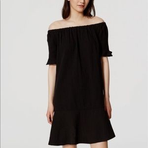 Loft Black Off Shoulder Beach Cover up